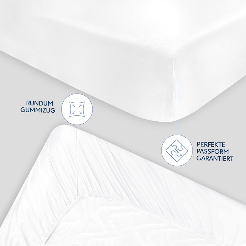 Dreamzie Fitted Sheet 80 x 200 cm - 100% Microfraser