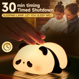 ATCTBOGFS Cute Duck Lamp,Fun Lying Flat Duck/Chicken/Pig/Rabbit/Panda Night Light,LED Squishy Animal Novelty Lamp,Toddler Baby Night Light for Kids,Nursery Touch Kawaii Lamp Room/House Décor