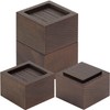 FASONLA Bed Risers (Set of 4) - Oak Solid Wood