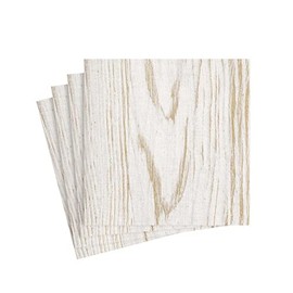 Caspari Faux Bois Birch Paper Linen Cocktail Napkins,Pack of 15