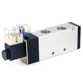 Heschen Electrical Pneumatic Solenoid Valve, 4V410-15, 24VDC 4.8W, PT1/2'', 5 Way 2 Position, CE