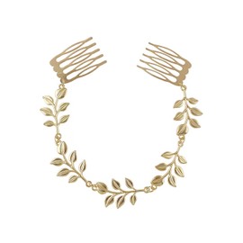 Yellow Chimes Comb Pin For Women Gold Tone Floral Hair Comb Clip For Women and Girls, One Size, Metal, No Gemstone