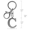 LAXPICOL Black Keychain Letter C Keychains for Women Men Bag