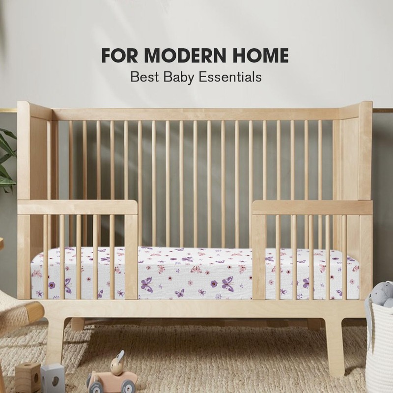 Little Grape Land Muslin Crib Sheet,2pk 100% Cotton Crib Sheets