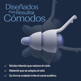 Alpine SleepDeep Tapones de Oídos para Dormir. Tapones de Dormir Ovalados 3D con Gel Supresor de Ruido. Filtros Suaves para Dormir de Lado. Reducen el Sonido de los Ronquidos. 2 Par Reutilizable