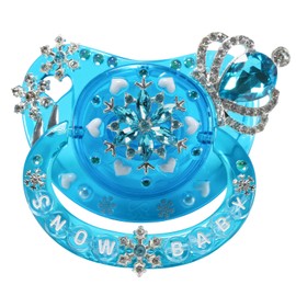 CutiePlusU Adult Sized Dummy for Adults Crystal DIY Handmade Blue Snow Baby