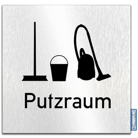 Türschilder24 Aluminium Dibond Door Sign 120 x 120 x 3 mm Cleaning Room 100% Made in Germany