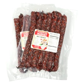 Paradise Market - Dry Cabanos Smoked Hunter Sausages, Traditional European Style Naturally Smoked Meat Sticks, Gourmet Ready-to-Eat Snack or Charcuterie Board Addition, 1 lb, Pack of 2