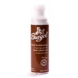 Burgol Nubuck Suede care 100 ml Bottle with Sponge applicator - Light Brown, 3.38oz
