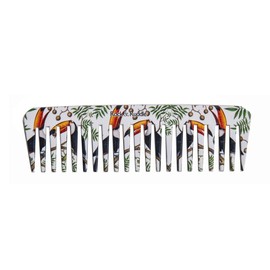 Rock & Ruddle Wide Tooth Comb. Perfect for Detangling Wet Hair and Applying Hair Color. Toucans Design