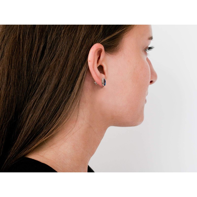 Fly Style Stud Earrings 925 Silver – Abalone Shell Stud