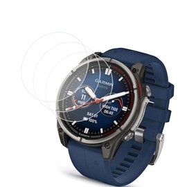 Futanwei for Garmin Quatix 8 47mm Watch Screen Protector 1.43" [3 Pack] Tempered Glass Film [9H Hardness] [Anti-Scratch] [Bubble Free] Compatible for Garmin Quatix 8 47mm Marine GPS Smartwatch