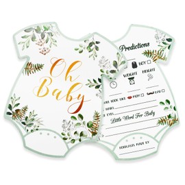 20 Pcs Baby Prediction Cards, VEGCOO Baby Shower Party Game Cards Baby Shower Keepsake Gifts Cards, Baby Prediction Cards for New Parents Baby Shower Party Gender Reveal Game Decorations