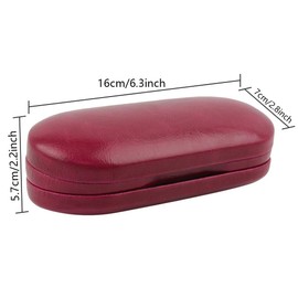 SteelFever 2 in 1 Double Sided Portable Glasses Case Travel Contact Lens Case (Red)
