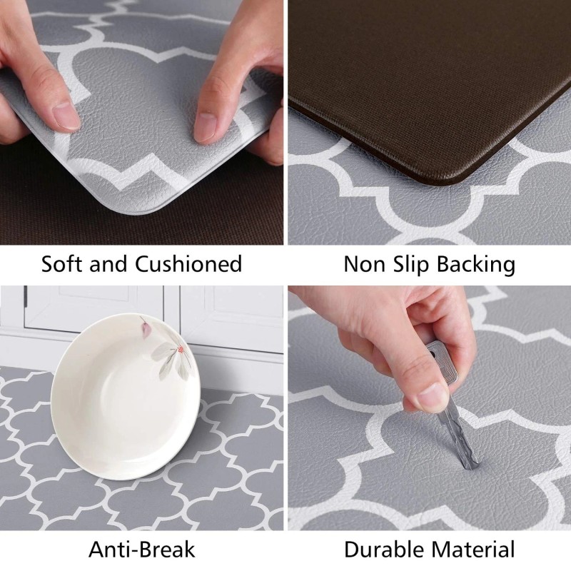 Kmat Kitchen Mat [2 Pcs] Cushioned Anti-fatigue Kitchen Rug, Waterproo