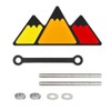 Tri-Color Car Emblem for Mesh Gille,Waterproof Car Emblems and Badges