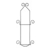 TRIPAR 2 Tier Vertical Black Plate Rack for Collectible Plates,