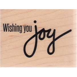 Wishing You Joy Wood Mounted Rubber Stamp (JB0636)