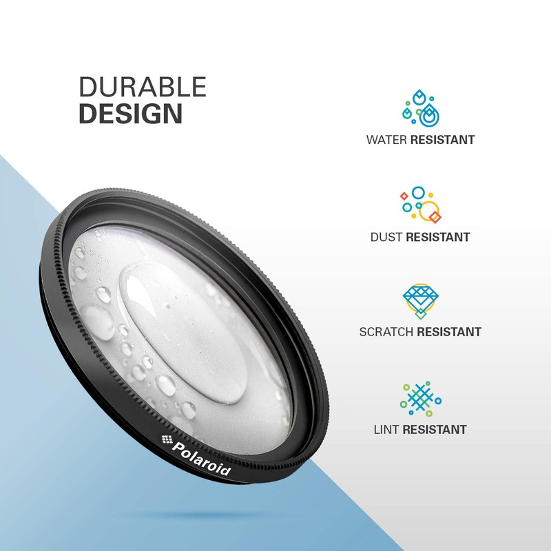 Polaroid Optics 3 Piece Filter Kit Set [UV,CPL,FLD] , 72