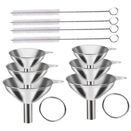 ULTECHNOVO 1 Set Stainless Steel Funnel for Home Use Kitchen Funnels for Liquid to Clean and Store Compact Design for Convenience Kitchen Supplies