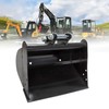 Jecoupoon 500mm Plain Bucket Attachment No Teeth Bucket Compatible with