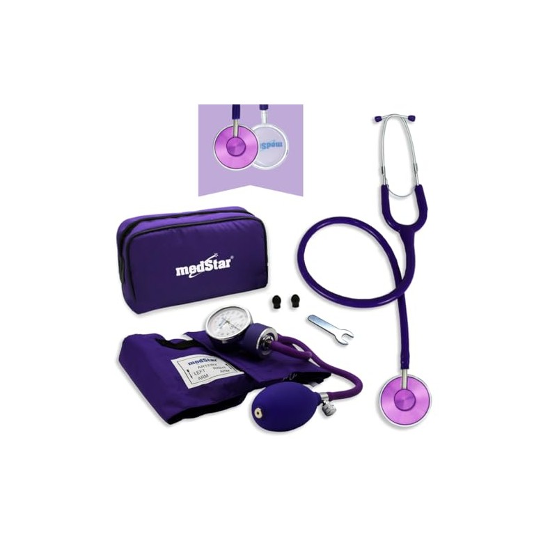 MEDSTAR | Kit Baumanometro Aneroide con Estetoscopio de una Campana
