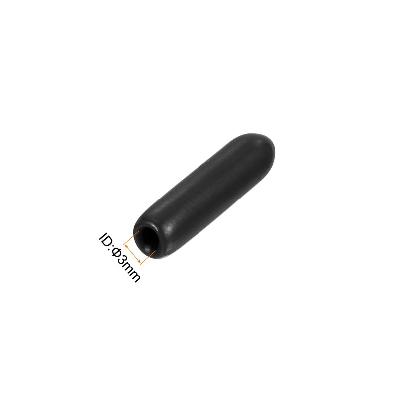 QUARKZMAN Pack of 15 Rubber End Caps 3 mm ID