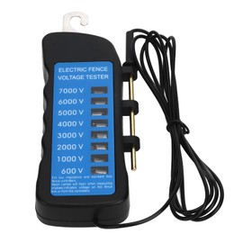 Voltage Tester for Electric Fence, Portable Electric Fence Voltage Tester Multi-Light Electric Fencing Tester 8 Lights Display Voltage Clearly Agricultural Fencing Farm Supply