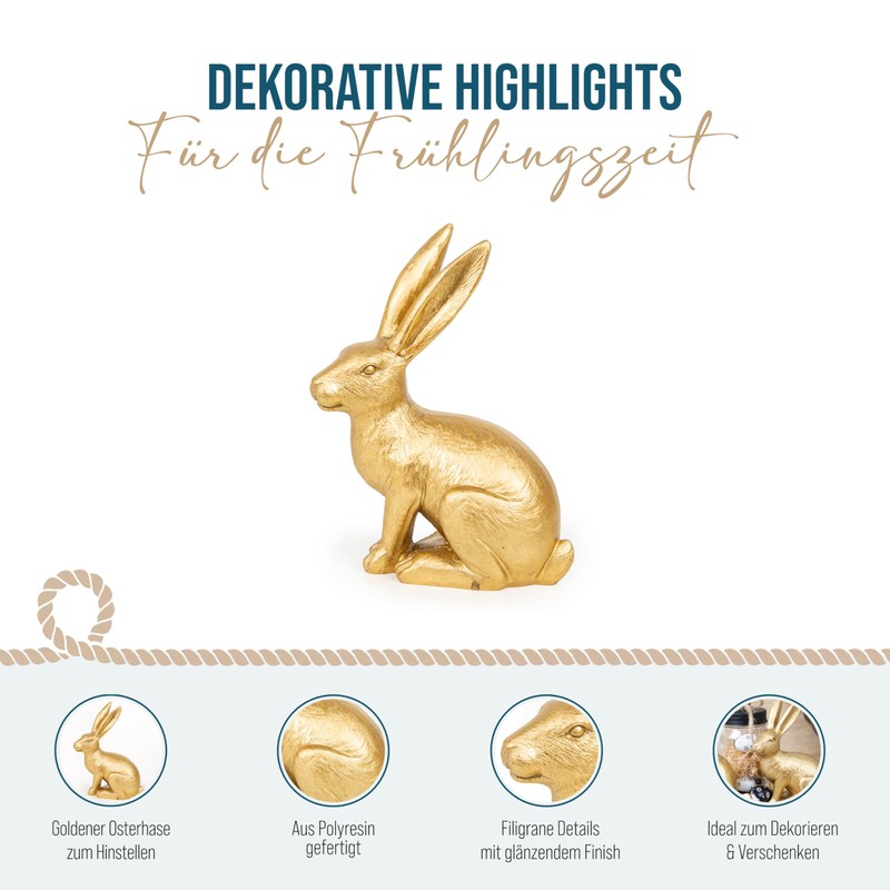 Rabbit figure for standing: large Easter bunny figure, Easter decoration