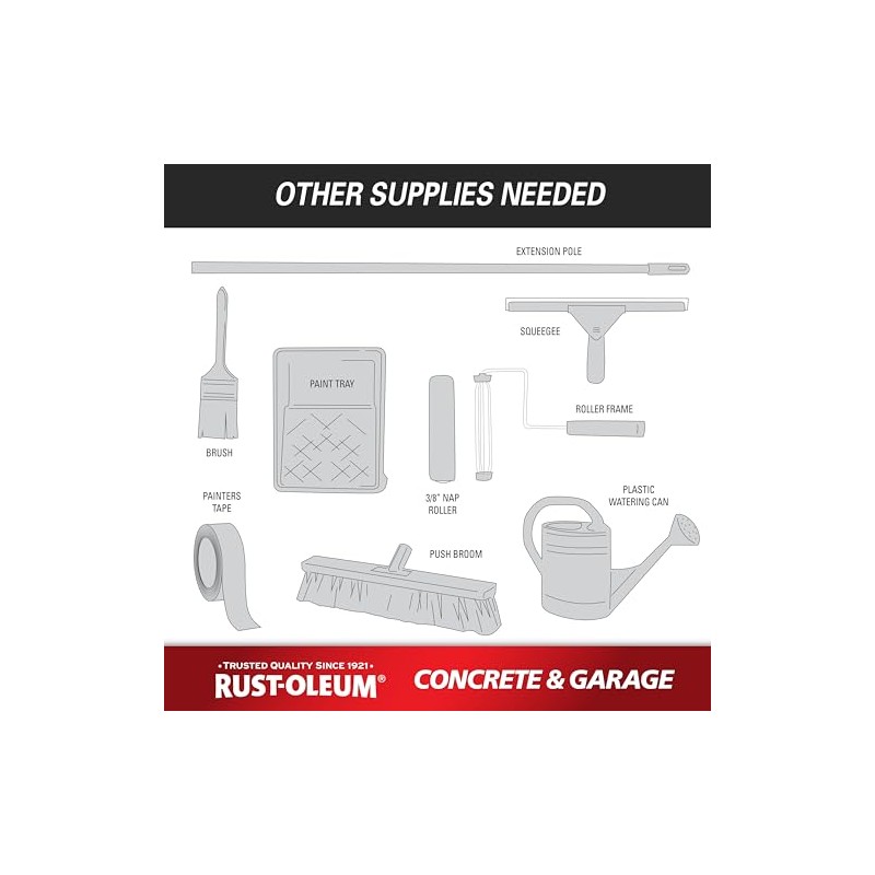 Rust-Oleum 320202 Concrete & Garage Clear Finish Topcoat, Gallon, Gloss
