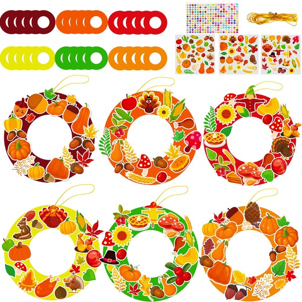 chiazllta 24 Sets Kids' Fall Craft Kit for Preschool,Thanksgiving DIY