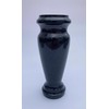 Turned Granite Vase Polished 4" x 10" Black