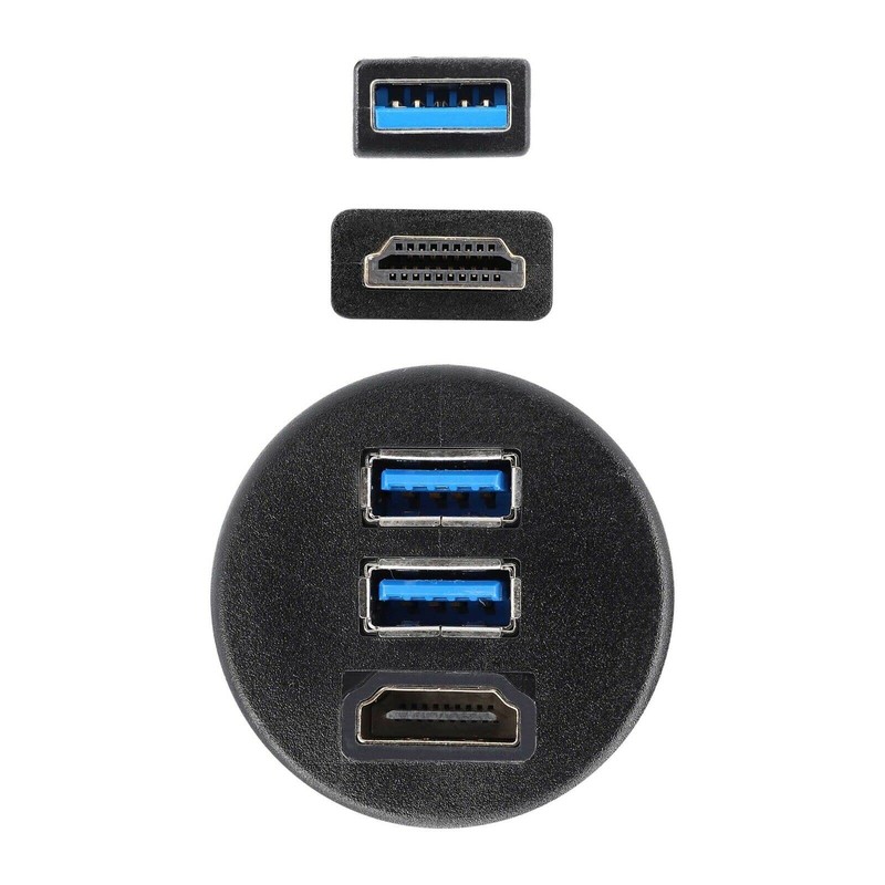 The Install Bay IBR115 HDMI & 2 USB 3.0 Flush