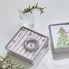MARIPOSA Wreath Beaded Set Napkin Box, OS, Silver