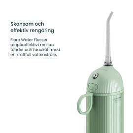 Be Lucent Flare Munddusche – Professionelle Zahnreinigung mit Wasserdruck, Effektive Plaque-Entfernung und Reinigung zwischen den Zähnen, Zusammenklappbares Design, Extra-Düse inklusive, Wasserdicht