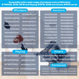 280187 8181684 461970201671 Drain Pump for Whirl-pool Duet(Model# GHW, WFW, MFW, MHW, NFW), May-tag Epic, Ken-more HE Front Loading Washers Replace AP3953640,285998,8182819,8182821 by TOMOON