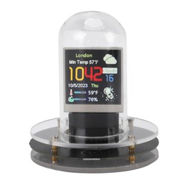 Generic Nixie Tube Clock, RGB Digital Clock with Electronic Album Feature, 12 24 Hour Electronic Clock, WiFi Networking Update Date Time Weather for Home Office Desktop Ornament