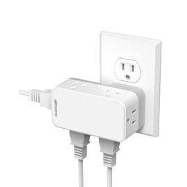 Multi Plug Outlet Adapter,WRXDMC Outlet Extender with 360° Rotating Plug, 3-Sided Wall Charger with 6 Widely Spaced Outlet, 1875W MAX Power Strip,Ideal for Home Office Kitchen Travel