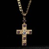 THE BLING KING Gold Plated Pectoral Cross Pendant with Exquisite