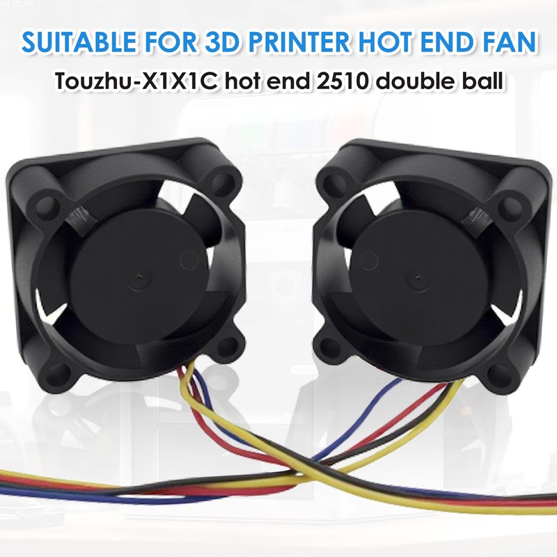 YENOVO 2 Pack Hotend Cooling Fans Compatible with Bambu Lab