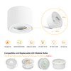 Gleonlux LED Surface-Mounted Spotlight, IP44, White, Dimmable, Surface-Mounted Spotlights, Flat,