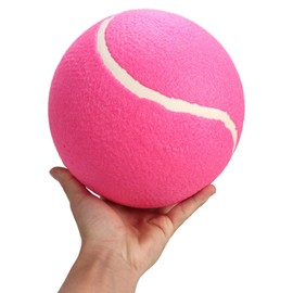 Big Tennis Ball 8 Inch Inflatable Giant Tennis Balls Large Tennis Ball Jumbo Dog Ball Giant Tennis Balls Pet Chew Toy Oversize Giant Tennis Ball Dog Tennis Ball Large Pet Sports Dog Ball(Pink)