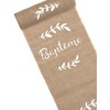 Generique - Jute Flocked Christening Table Runner 28cm x 5m