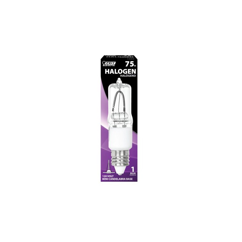 Feit Electric Q75/CL/MC 75-Watt Halogen T4 Bulb