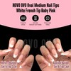 NOVO OVO White French Tip Oval Nail Tips, Press on
