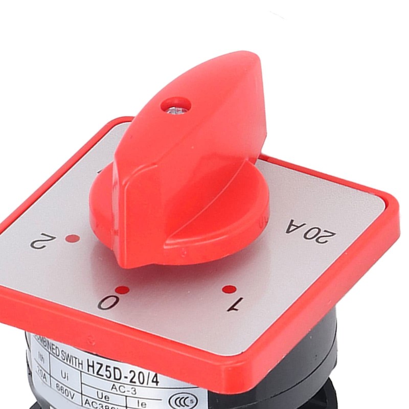 BERM Universal Changeover Switch Latching Rotary Knob 3 Pole 3