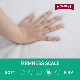 HOMBYS Couch Cushion Replacement Wrapped with Polyester Batting, High Density Couch Cushions Inserts with Dacron Fiber Layer,Upholstery Cushion Padding with Removable Cover,6 inch Thick,24"x27"