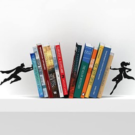 Artori Design Book Ends to Hold Books Heavy Duty Hidden Metal Bookends for Shelves Bookend Book Holder for Home Decorative Gift for Book End Lovers and Home DÃ©cor (Supergal+Book&Hero)