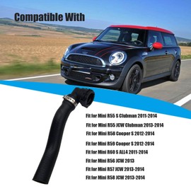 Turbo Coolant Hose Return Line Pipe Compatible with Mini R55 R56 R57 R58 R59 R60 R61 JCW Cooper S Clubman 2011-2014 Some Models,Turbocharger Return Coolant Hose, Replace 11537600674 7600674
