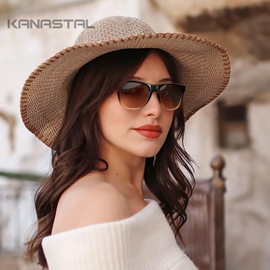 KANASTAL Brown Sunglasses Womens Polarised Gradient Brown Vintage Ladies Retro Classic Mens UV Protection Trendy - Brown Frame Light Brown Lens